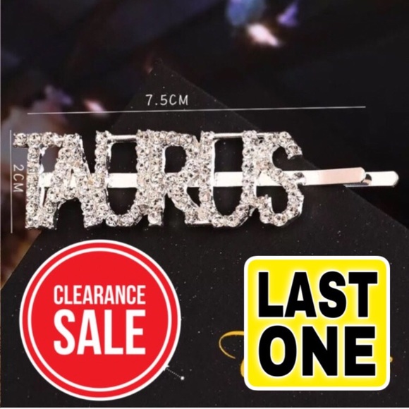 Accessories - 🆑10/$25🆑𝗖𝗟𝗘𝗔𝗥𝗔𝗡𝗖𝗘 TAURUS Silver Crystal Hairpin NEW